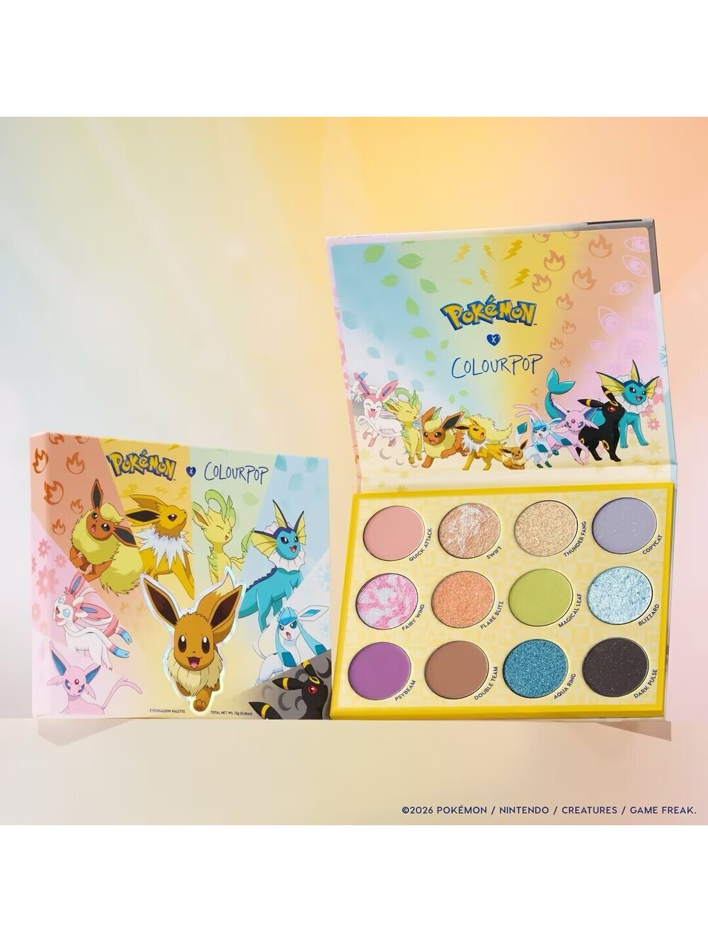 ColourPop X Pokemon Eeveelution Eyeshadow Palette